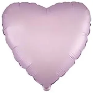 FLEXMETAL Balón foliový srdce pastelové fialové - lilie 45 cm