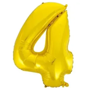 Balón foliový číslice zlatá - gold 102 cm - 4