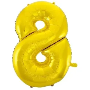 Balón foliový číslice zlatá - gold 102 cm - 8