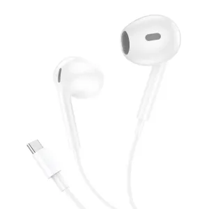 Foneng T61 sluchátka do uší, kabelová, USB-C (bílá)