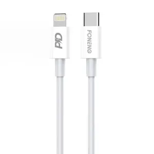 Kabel USB-C na Lightning Foneng X31, 3A, 1m (bílý) #4740764