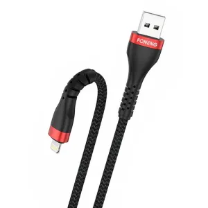 Kabel USB na Lightning Foneng X82 iPhone 3A, 1 m (černý)