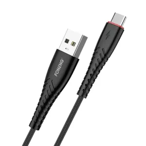 Kabel USB na USB-C Foneng X15, 2,4A, 1,2 m (černý)