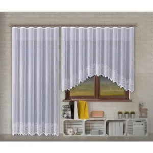 Forbyt, Hotová záclona nebo balkonový komplet, Olympia, bílá 200 x 250 cm