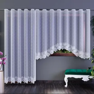 Forbyt, Hotová záclona nebo balkonový komplet, Xenie, bílá 350 x 160 cm