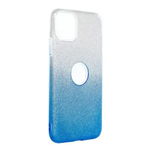 Forcell Shining silikonový kryt na iPhone 11 Pro Max, modrý/stříbrný