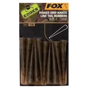 Fox Edges Power Grip Naked Line Tail Rubbers, velikost 7, barva camo, 10 ks