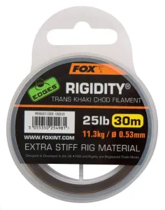 Fox Vlasec Edges Rigidity Trans Khaki 30m - 0.57mm 30lb