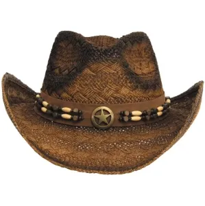 Fox Outdoor klobouk slaměný Tennessee, hnědo černý