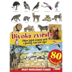 Divoká zvířata: Velký rozkládací plakát, 80 samolepek