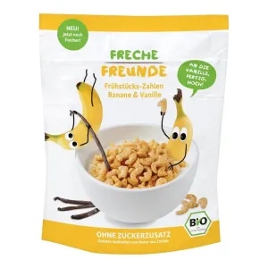FRECHE FREUNDE BIO Cereálie křupavá čísla Banán a vanilka 125 g, 12m+