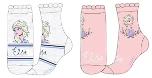 Frozen - licence Dívčí ponožky - FROZEN 52348893, šedá / světlonce růžová Barva: Mix barev, Velikost: 31-34
