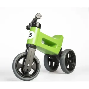 Teddies Funny Wheels Sport 2v1 zelené s gumovými koly #63316