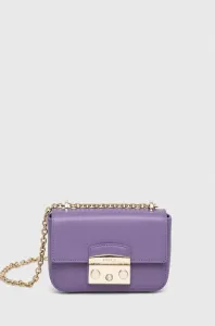 Kožená kabelka Furla fialová barva #5408422