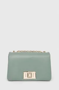 Kožená kabelka Furla zelená barva #5042644