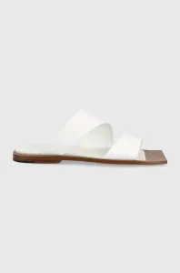 Kožené pantofle Furla Net dámské, bílá barva #5150431