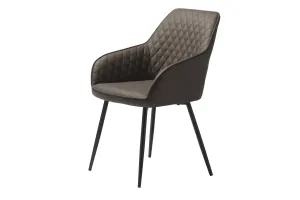 Furniria Designová židle Dana tmavohnědá koženka