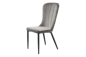Furniria Designová židle Kendall šedý samet #5361066