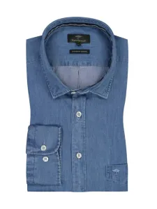 Nadměrná velikost: Fynch-Hatton, Dřžínová košile z bavlny a s výšivkou loga Modrá #5228989