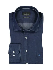 Nadměrná velikost: Fynch-Hatton, Džínová košile s náprsní kapsou, extra dlouhá Modrá #4453245