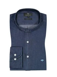 Nadměrná velikost: Fynch-Hatton, Džínová košile s úzkým stojáčkem Modrá