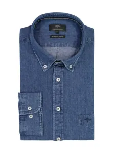Nadměrná velikost: Fynch-Hatton, Košile z denimu, extra dlouhá Námořnická Modrá #5433987