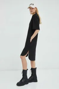 Bavlněné šaty G-Star Raw černá barva, mini, oversize #5008462