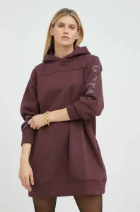 Šaty G-Star Raw vínová barva, mini, oversize
