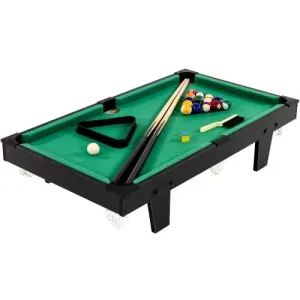 GamesPlanet® 11760 Mini kulečník pool s příslušenstvím 92 x 52 x 19 cm - černá