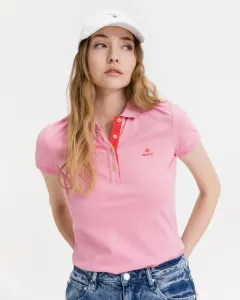 Gant Contrast Collar Polo triko Růžová