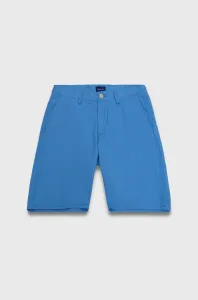 Bavlněné šortky Gant pánské, modrá barva