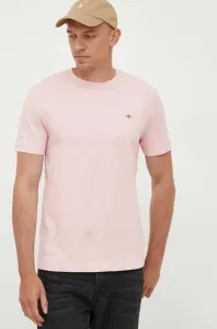 Bavlněné tričko Gant růžová barva #5658643