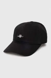 Bavlněná baseballová čepice Gant černá barva, s aplikací #5411164