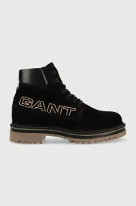 Semišové boty Gant Palrock pánské, černá barva #4299565