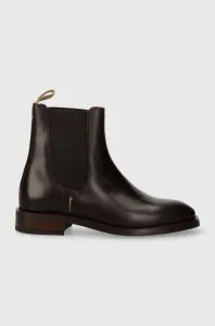 Kožené kotníkové boty Gant Fayy dámské, hnědá barva, na plochém podpatku, 27551336.G46