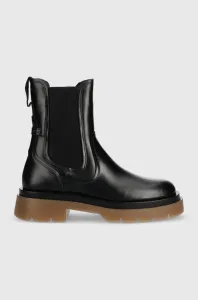 Kožené kotníkové boty Gant Meghany dámské, černá barva, na platformě #5598410