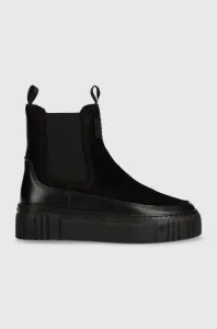 Semišové boty Gant Snowmont dámské, černá barva, na platformě, zateplené, 27553371.G00 #6065986