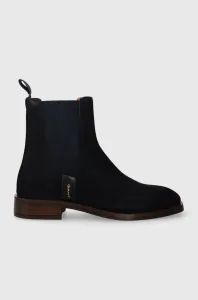 Semišové kotníkové boty Gant Fayy dámské, tmavomodrá barva, na plochém podpatku, 27553384.G69