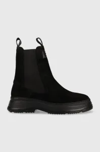 Semišové kotníkové boty Gant Janebi dámské, černá barva, na platformě #5583640