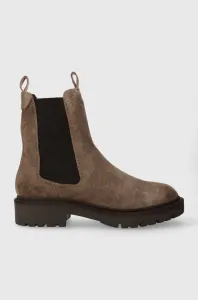 Semišové kotníkové boty Gant Kelliin dámské, béžová barva, na plochém podpatku, 27553349.G24