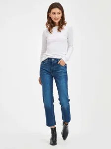 GAP Straight High Rise Jeans Modrá