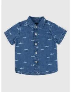 Dětská džínová košile žralok