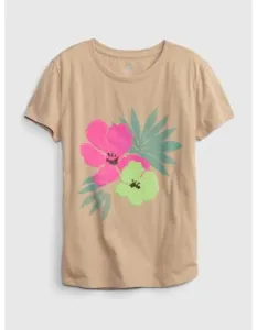 Dětské organic tričko s flitry floral
