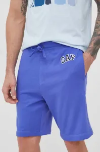 Bavlněné šortky GAP pánské, fialová barva