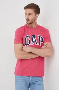 Bavlněné tričko GAP růžová barva, s aplikací #1991568