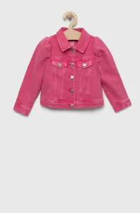 Dětská riflová bunda GAP růžová barva #5912128