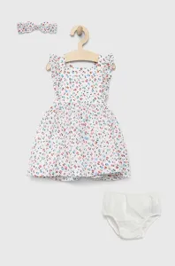 Dětské bavlněné šaty GAP bílá barva, mini #5272395