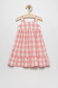 Dětské bavlněné šaty GAP růžová barva, midi #5987346