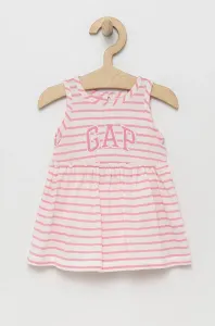 Dětské bavlněné šaty GAP růžová barva, mini, áčková #1986961