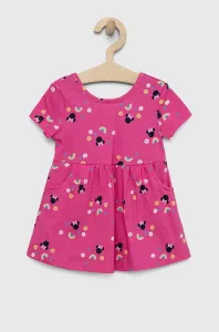 Dětské bavlněné šaty GAP x Disney růžová barva, mini #4913755